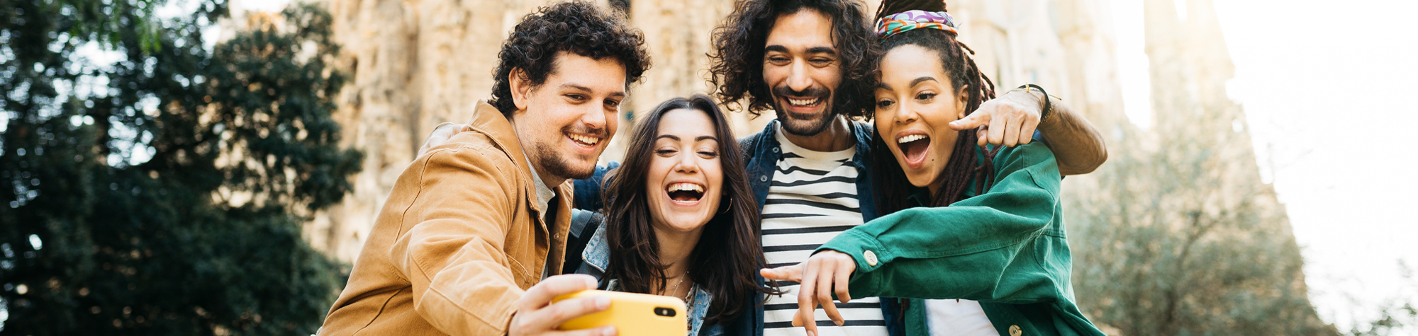 Friends taking a selfie