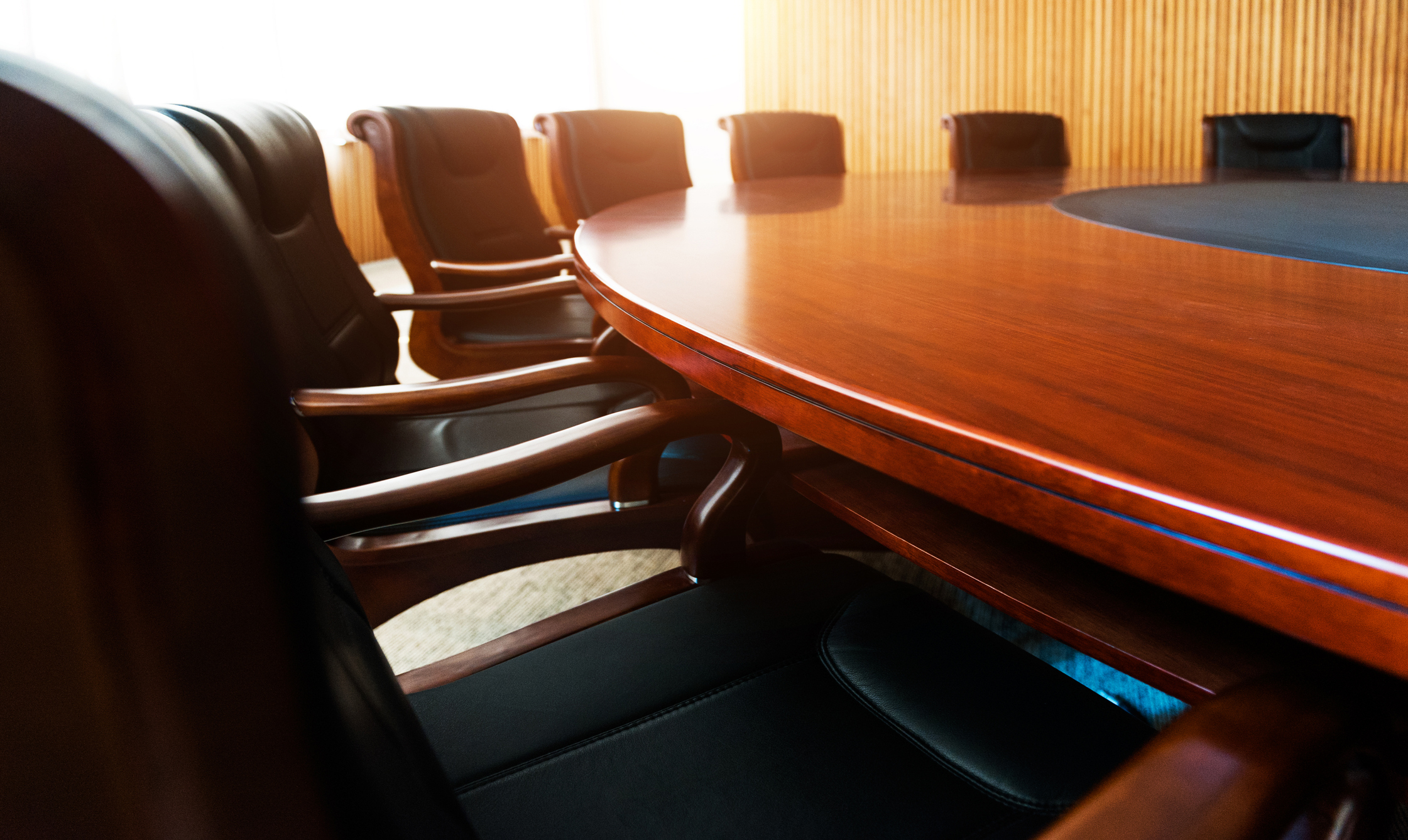 Empty chairs in conference room