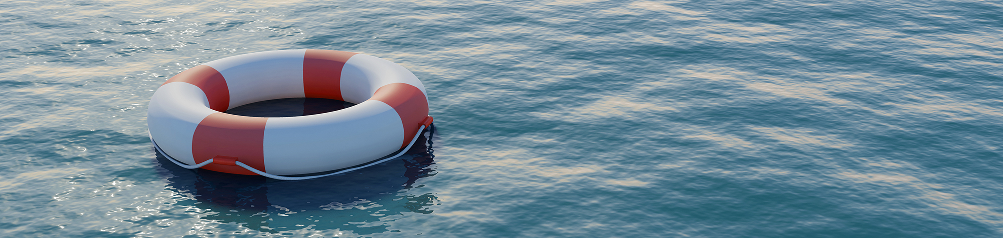 life saving raft on the water