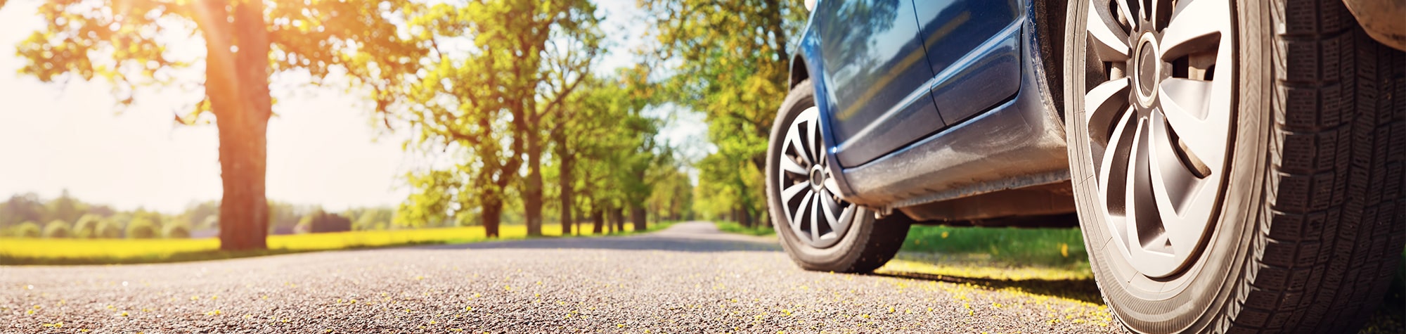 Car on road