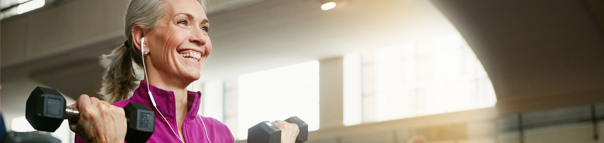 Older woman working out